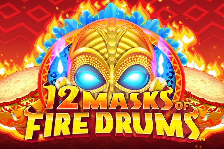 07706 12 masks of fire drums